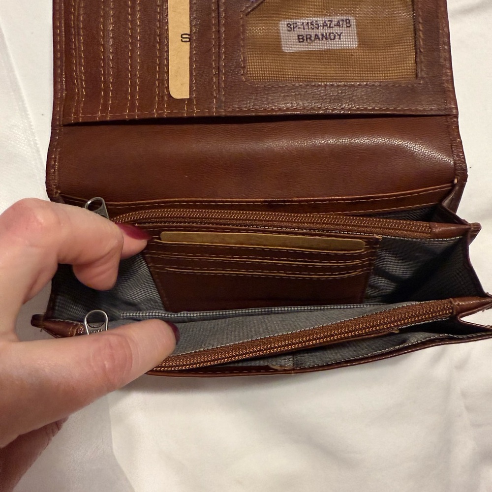 NWT Spikes & Sparrow Brown Leather Wallet - Picture 4 of 16